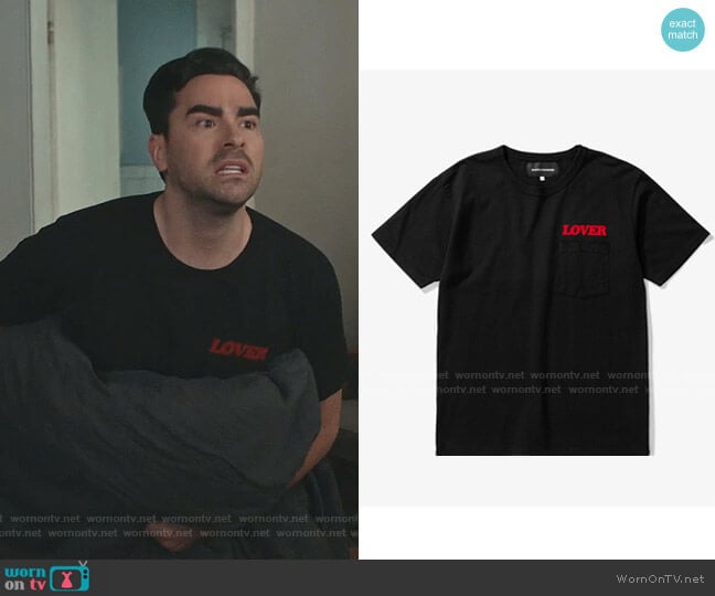 Bianca Chandon Lover Tee worn by David Rose (Daniel Levy) on Schitts Creek