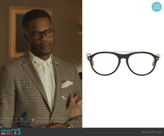 Tom Ford Pilot Shape Glasses worn by Jeff Colby (Sam Adegoke) on Dynasty