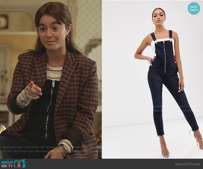 Blank NYC Overalls with Zipper Detail