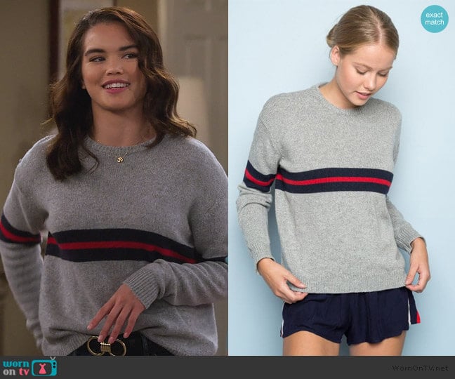 Brandy Melville Bernadette Sweater worn by Alexa Mendoza (Paris Berelc) on Alexa & Katie