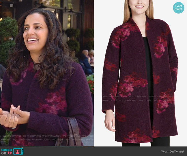 Calvin Klein Floral Print Cardigan worn by Grace Stone (Athena Karkanis) on Manifest