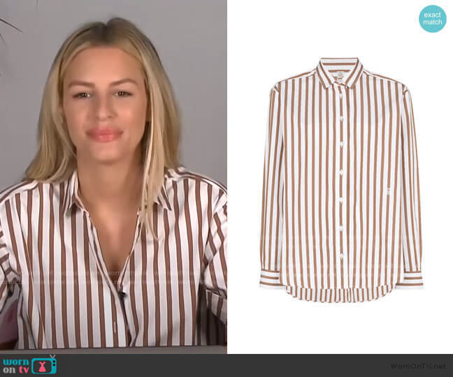 Toteme Capri Button-Down Striped Shirt worn by Morgan Stewart on E! News