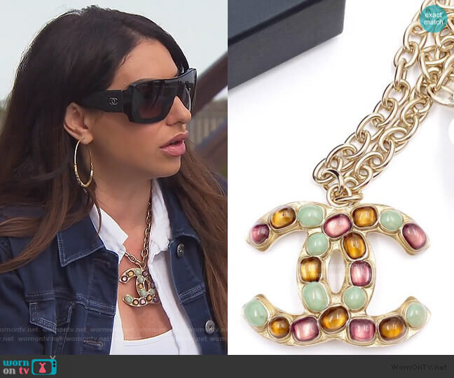 Chanel CC large Necklace worn by Jennifer Aydin on The Real Housewives of New Jersey