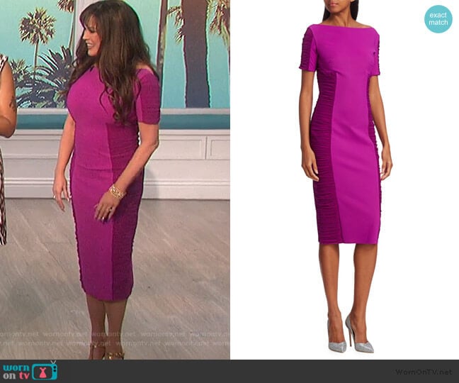Chiara Boni La Petite Dary Illusion Sheath Dress worn by Marie Osmond on The Talk