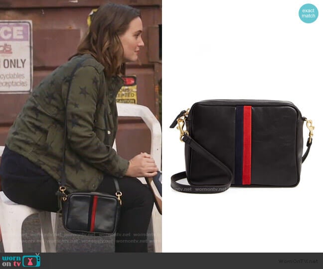 Clare V. Midi Sac Leather Crossbody Bag worn by Angie (Leighton Meester) on Single Parents