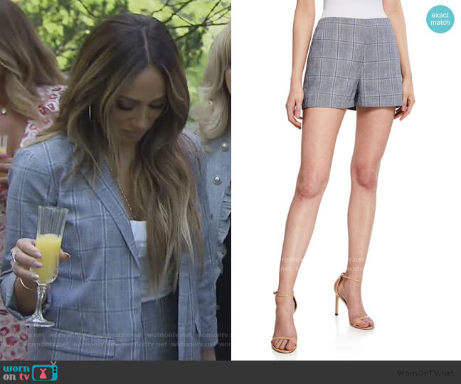 Cupcakes and Cashmere Vinson Plaid Shorts worn by Melissa Gorga on The Real Housewives of New Jersey