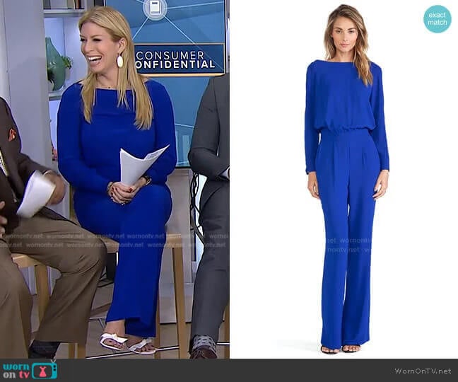 Diane Von Furstenberg Cynthia Jumpsuit worn by Jill Martin on Today