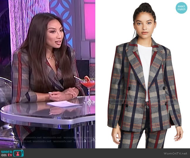 ei8htdreams Danielle Split Sleeve Blazer worn by Jeannie Mai on The Real