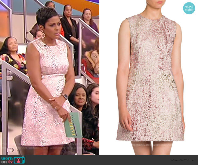 Dolce and Gabbana Metallic Cloque Mini Dress worn by Tamron Hall on Tamron Hall Show
