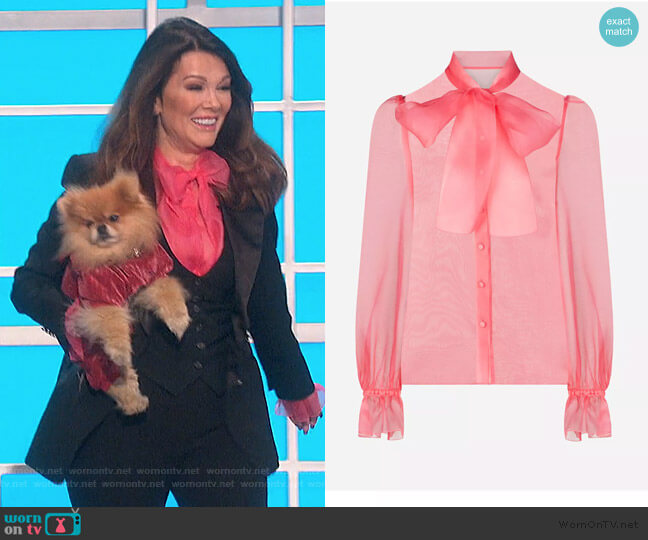 Dolce & Gabbana Organza Shirt With Bow