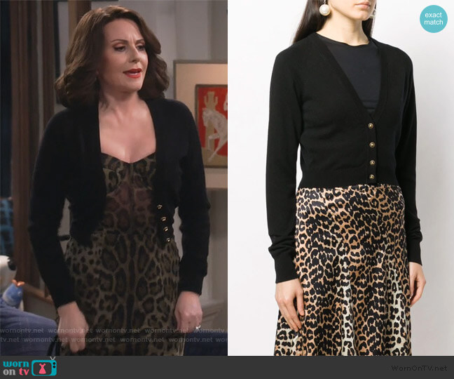 Dolce & Gabbana Leopard Print Fitted Dress worn by Karen Walker (Megan Mullally) on Will and Grace