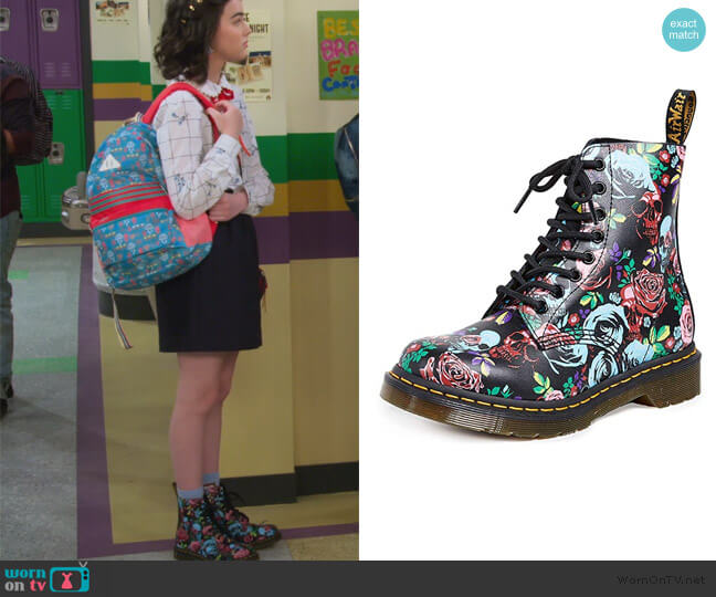Dr. Martens 1460 Pascal Rose Combat Boot worn by Hannah (Merit Leighton) on Alexa & Katie