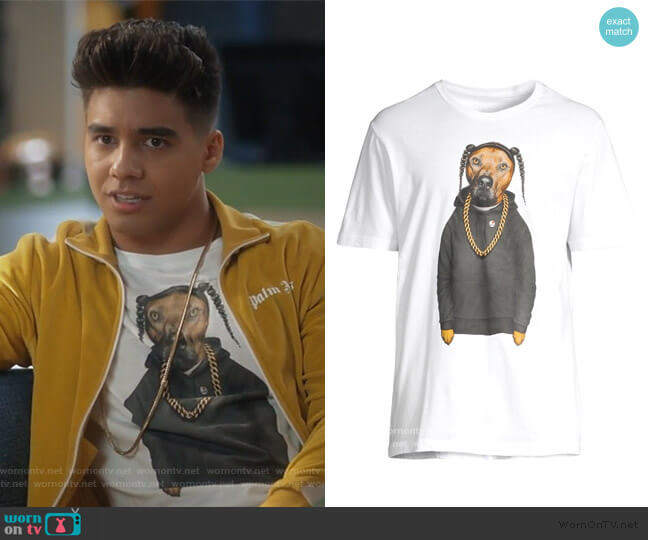 Eleven Paris Graphic Dog Tee worn by Vivek Shah (Jordan Buhat) on Grown-ish