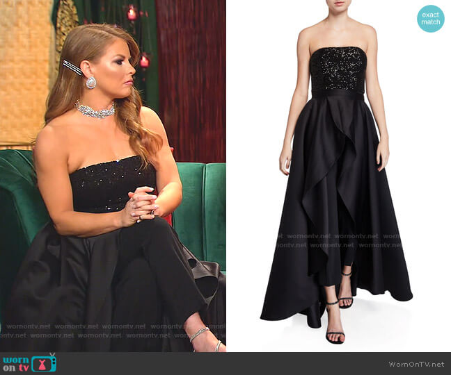 Jay Godfrey Egan Sequin Jumpsuit & Removable Skirt worn by Brandi Redmond on The Real Housewives of Dallas