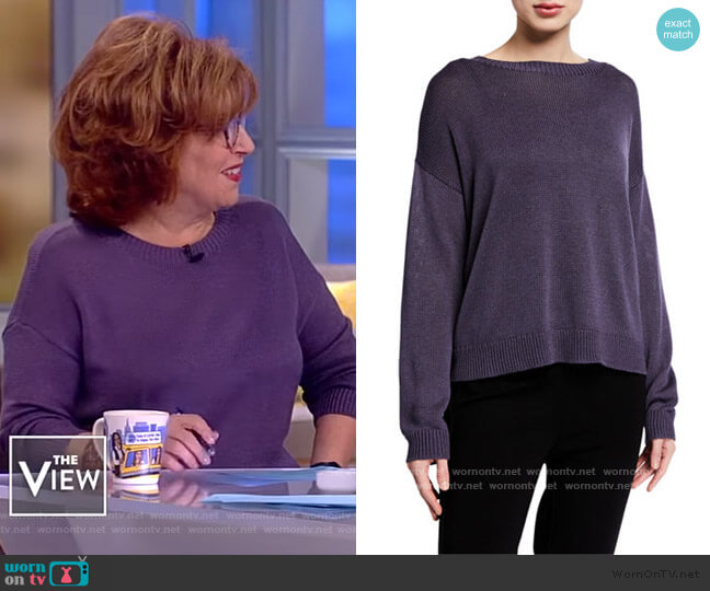Eileen Fisher Round-Neck Silk Sweater worn by Joy Behar on The View