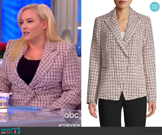 Elie Tahari Jezebel Tweed Blazer worn by Meghan McCain on The View