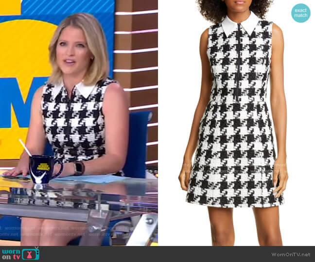 Alice + Olivia Ellis Zip-Front Dress worn by Sara Haines on Good Morning America