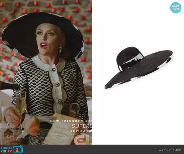 Eugenia Kim Sydney Straw Hat worn by Alexis Carrington (Elaine Hendrix) on Dynasty