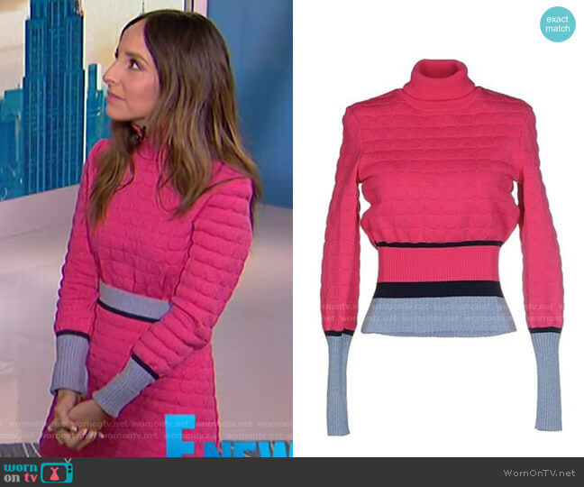 Mary Katrantzou Flosi Turtleneck Sweater worn by Lilliana Vazquez on E! News