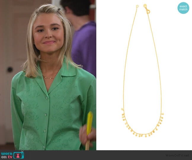 Gorjana Chloe Mini Necklace worn by Katie Cooper (Isabel May) on Alexa & Katie