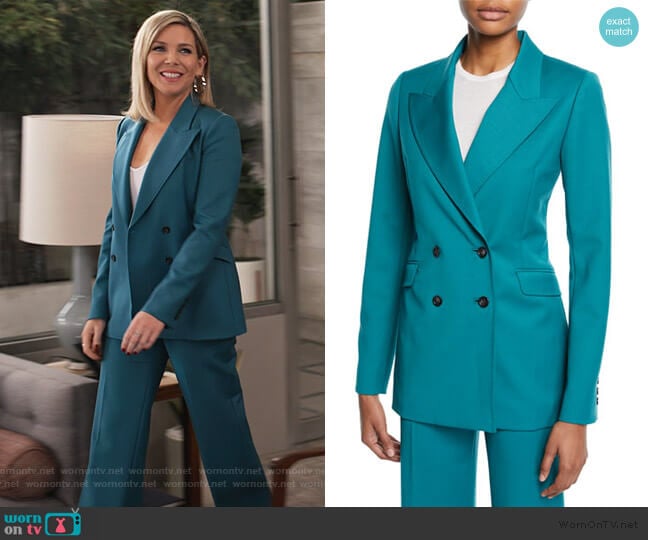 Gabriela Hearst Angela Double-Breasted Wool Sportswear Blazer worn by Brianna (June Raphael) on Grace and Frankie