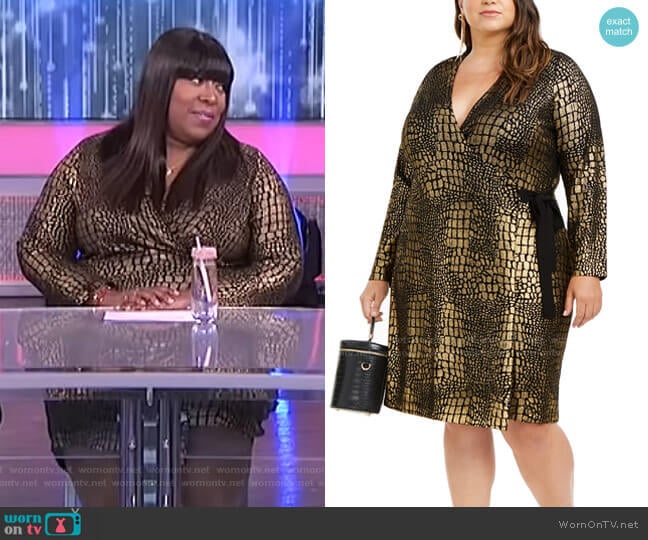 INC International Concepts Metallic Animal-Print Dress worn by Loni Love on The Real
