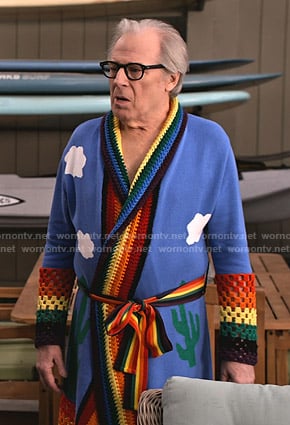 Jack’s rainbow robe on Grace and Frankie