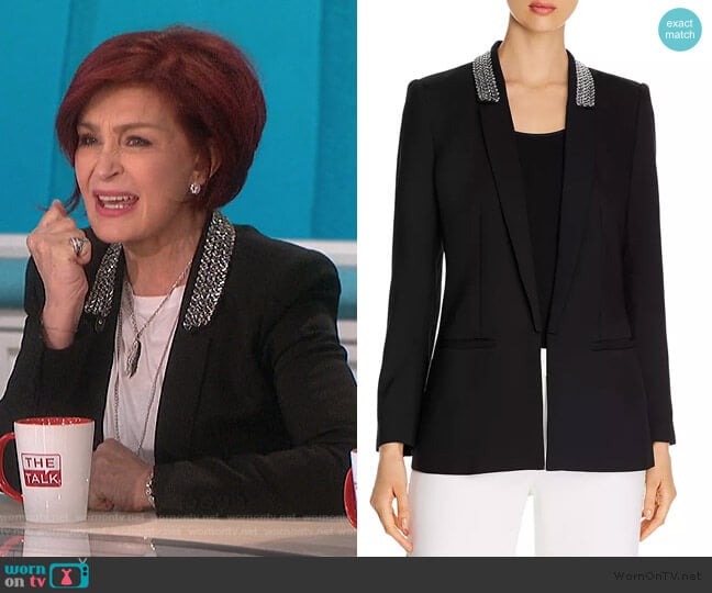 Kobi Halperin Carson Sequin Lapel Blazer worn by Sharon Osbourne on The Talk