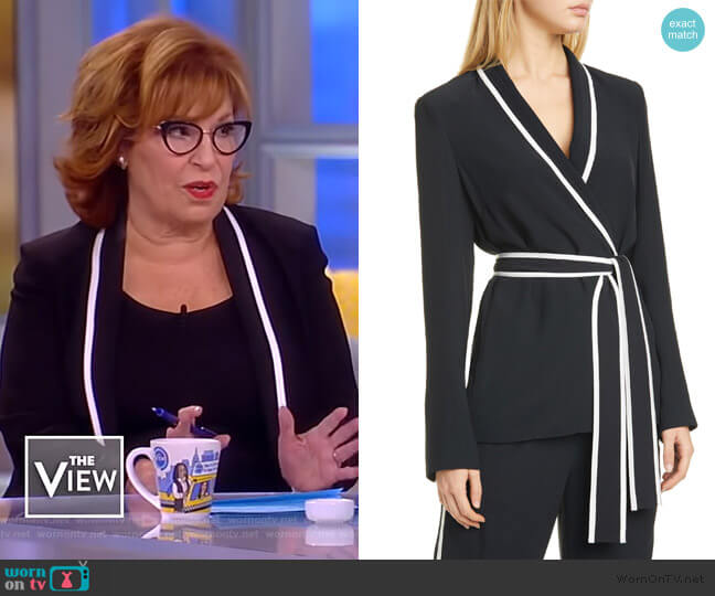 La Ligne Belted Tuxedo Jacket worn by Joy Behar on The View