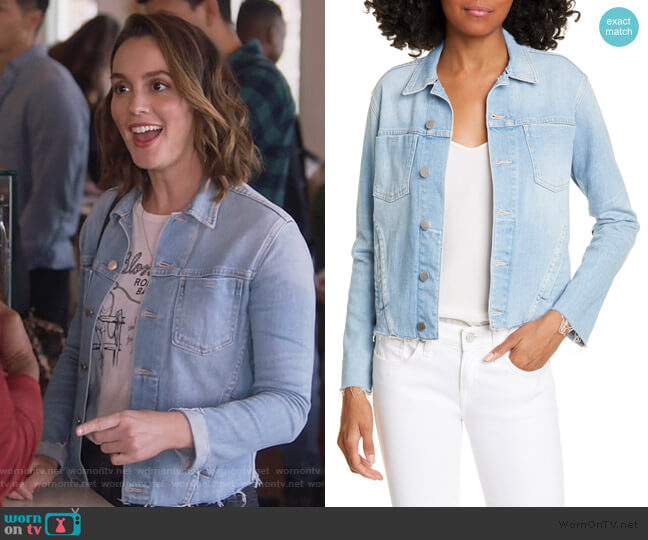 L'Agence Janelle Slim Jacket worn by Angie (Leighton Meester) on Single Parents