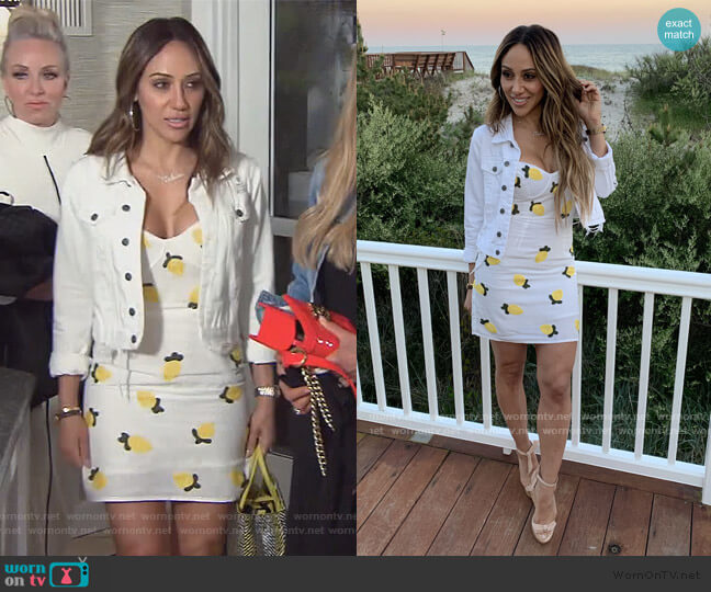 Red Carter Lemon Squeeze Dress worn by Melissa Gorga on The Real Housewives of New Jersey