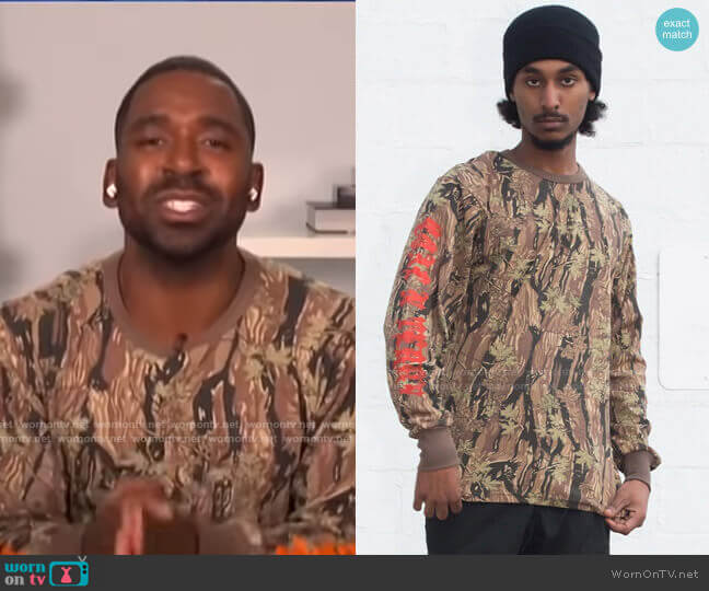 Coal n Terry Long Sleep HT Trap Tee worn by Justin Sylvester on E! News