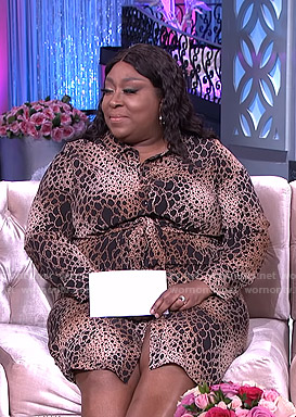 Loni’s animal print shirtdress on The Real