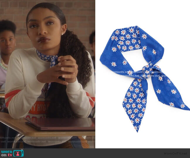 Madewell Silk Skinnyh Bandana worn by Zoey Johnson (Yara Shahidi) on Grown-ish