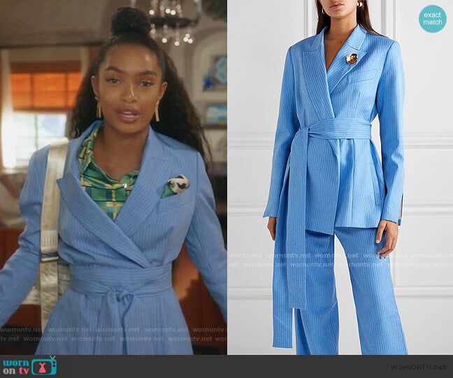 Maggie Marilyn Just Getting Started Blazer worn by Zoey Johnson (Yara Shahidi) on Grown-ish