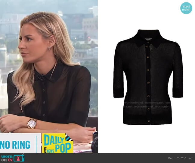 Mara Hoffman Veronica Sweater worn by Morgan Stewart on E! News