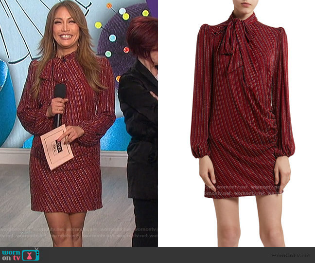 Marc Jacobs The Disco Dress worn by Carrie Inaba on The Talk