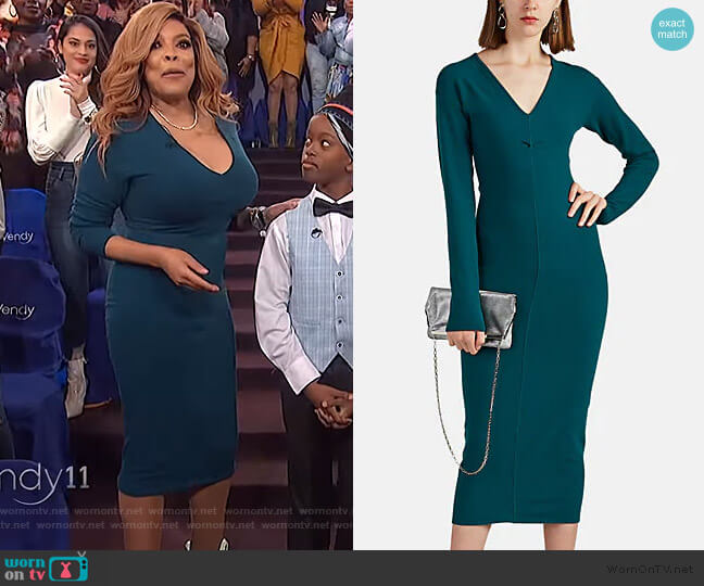 Marc Jacobs V-neck sweaterdress worn by Wendy Williams on The Wendy Williams Show
