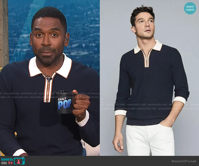 Reiss Mauritizio Polo worn by Justin Sylvester on E! News