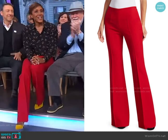 Michael Kors Collection Flare Trousers worn by Robin Roberts on Good Morning America