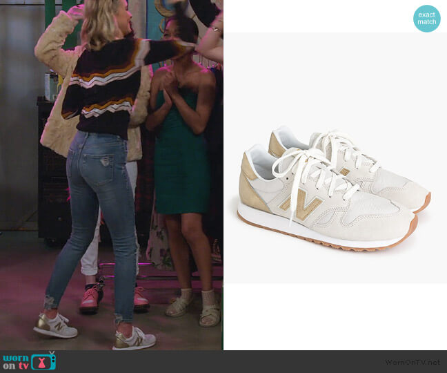 New Balance 520 Sneakers in Gold Salt worn by Katie Cooper (Isabel May) on Alexa & Katie