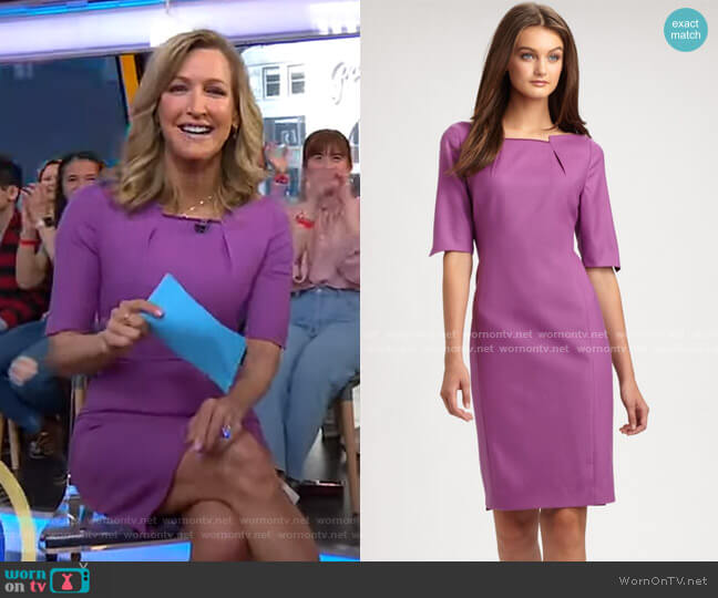 Elie Tahari Nicola Dress worn by Lara Spencer on Good Morning America