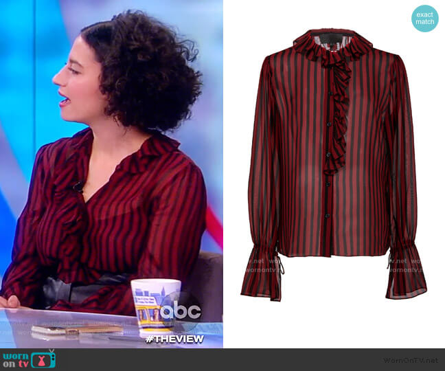 Nili Lotan Cicily Ruffled Silk Shirt