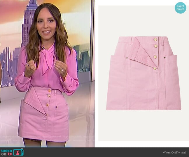 Jacquemus Nimes Skirt worn by Lilliana Vazquez on E! News