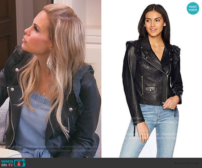 Paige Annika Moto Jacket worn by Jackie Goldschneider on The Real Housewives of New Jersey