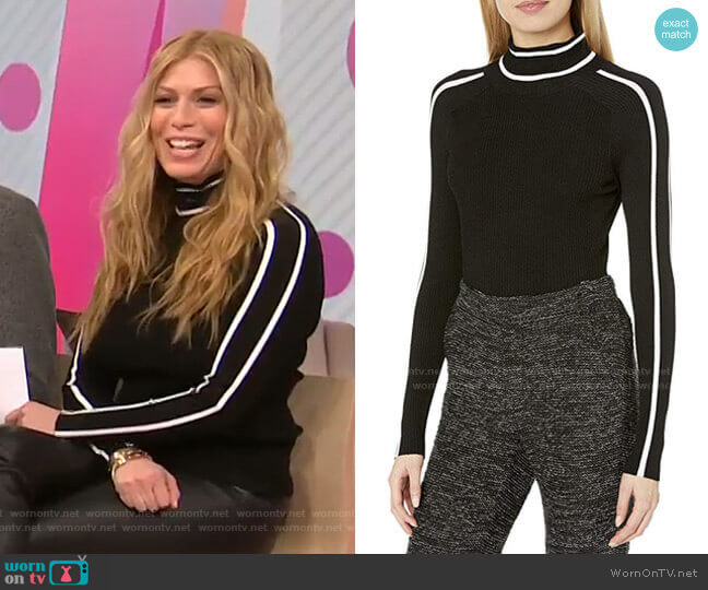 Milly Racer Rib Pullover worn by Jill Martin on Today