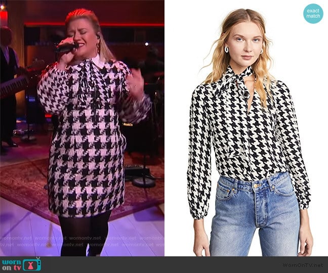 Rixo Moss Blouse worn by Kelly Clarkson on The Kelly Clarkson Show