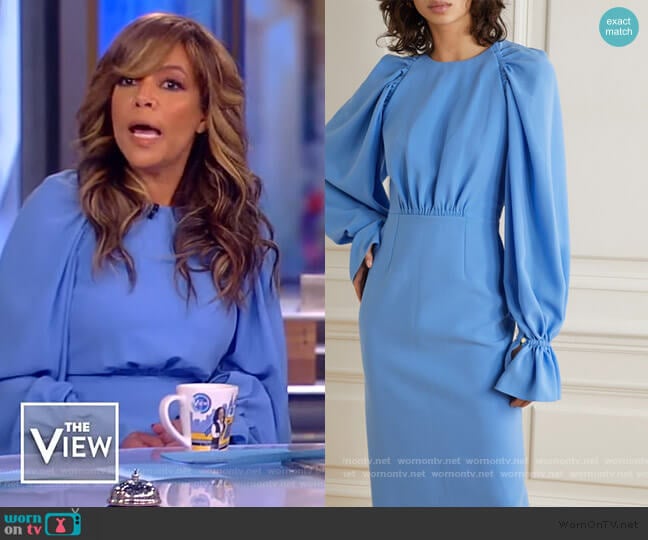 Roksanda Vaniria Gathered Cady Dress worn by Sunny Hostin on The View