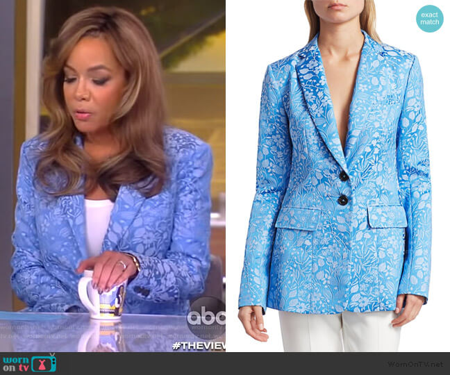 Rosie Assoulin Brocade Classic Blazer worn by Sunny Hostin on The View