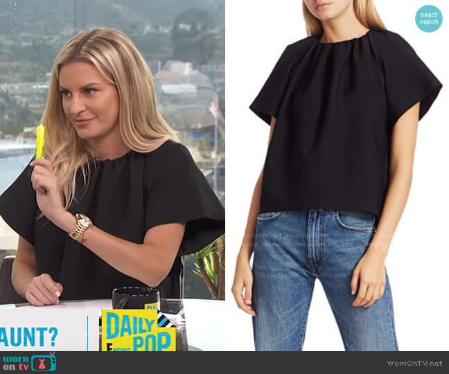 Toteme Savaneta Blouse worn by Morgan Stewart on E! News